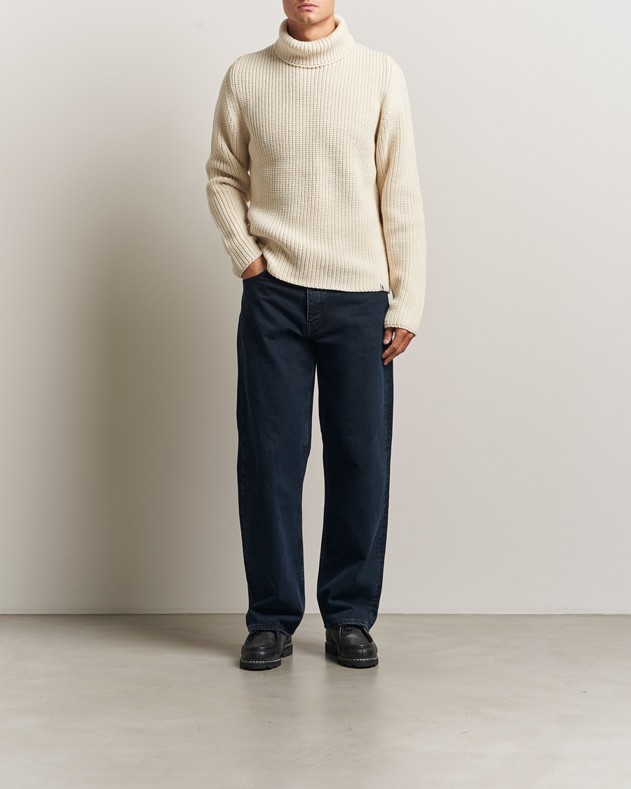 Herre | Gensere | Peregrine | Wilkinson Knitted Merino Rollneck Ecru
