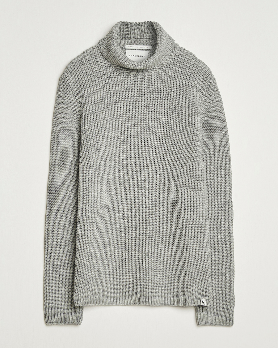 Herre | Gensere | Peregrine | Wilkinson Knitted Merino Rollneck Light Grey
