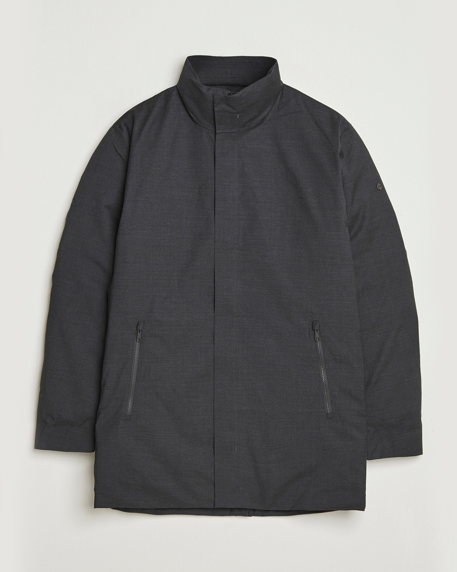 Herre | Jakker | Scandinavian Edition | Axis Loro Piana Padded Coat Dark Grey Melange
