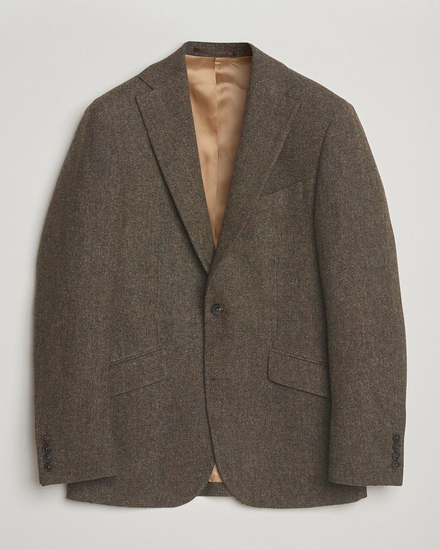 Herre | Dressjakker | Walker Slater | Edward Shetland Wool Donegal Blazer Dark Green