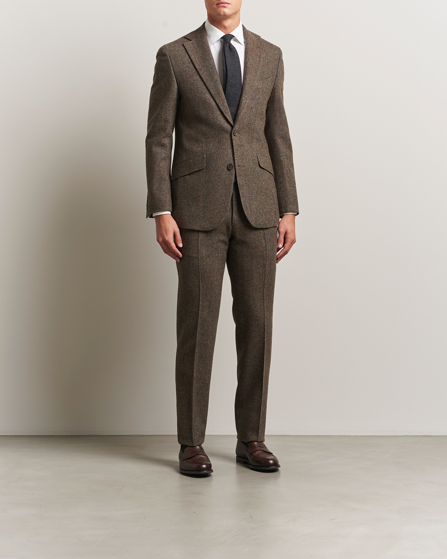 Herre | Dressjakker | Walker Slater | Edward Shetland Wool Donegal Blazer Dark Green