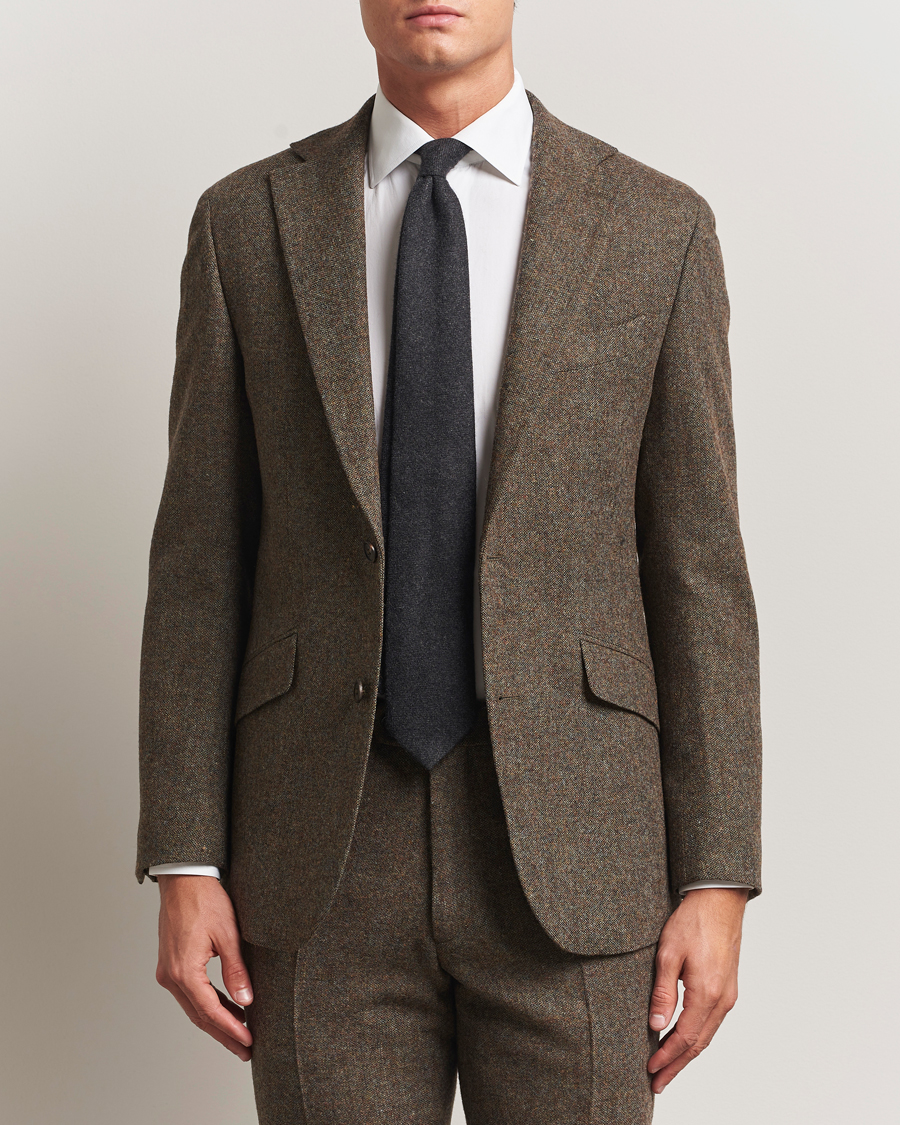 Herre | Dressjakker | Walker Slater | Edward Shetland Wool Donegal Blazer Dark Green