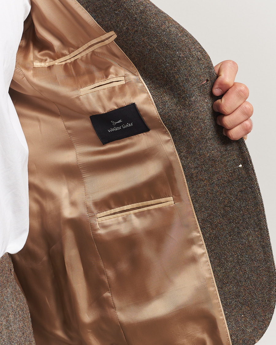 Herre | Dressjakker | Walker Slater | Edward Shetland Wool Donegal Blazer Dark Green