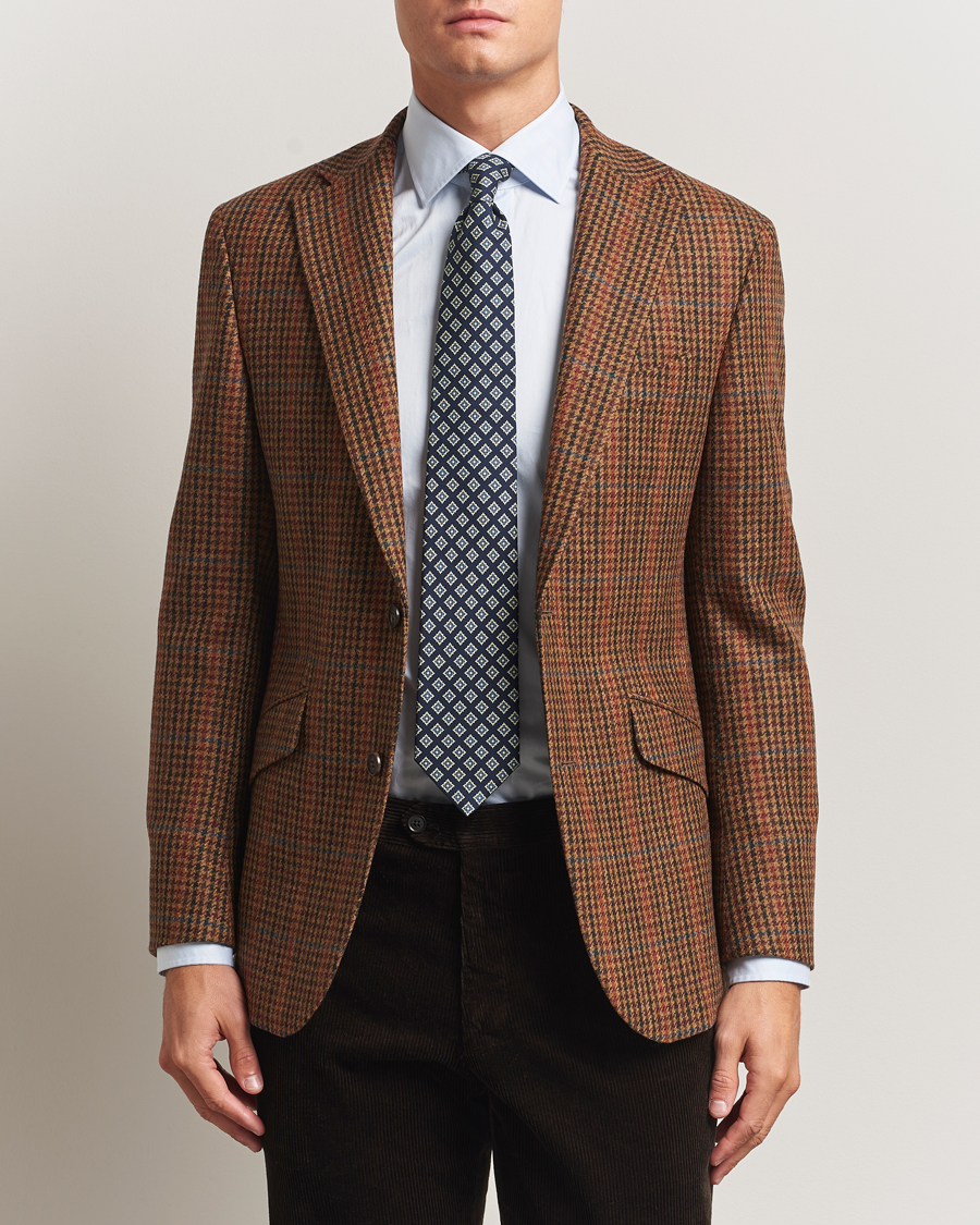Herre | Dressjakker | Walker Slater | Edward Lambswool Dogtooth Blazer Brown