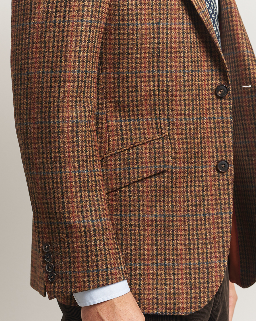 Herre | Dressjakker | Walker Slater | Edward Lambswool Dogtooth Blazer Brown
