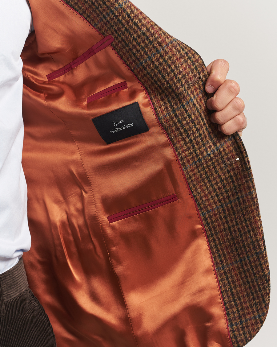 Herre | Dressjakker | Walker Slater | Edward Lambswool Dogtooth Blazer Brown