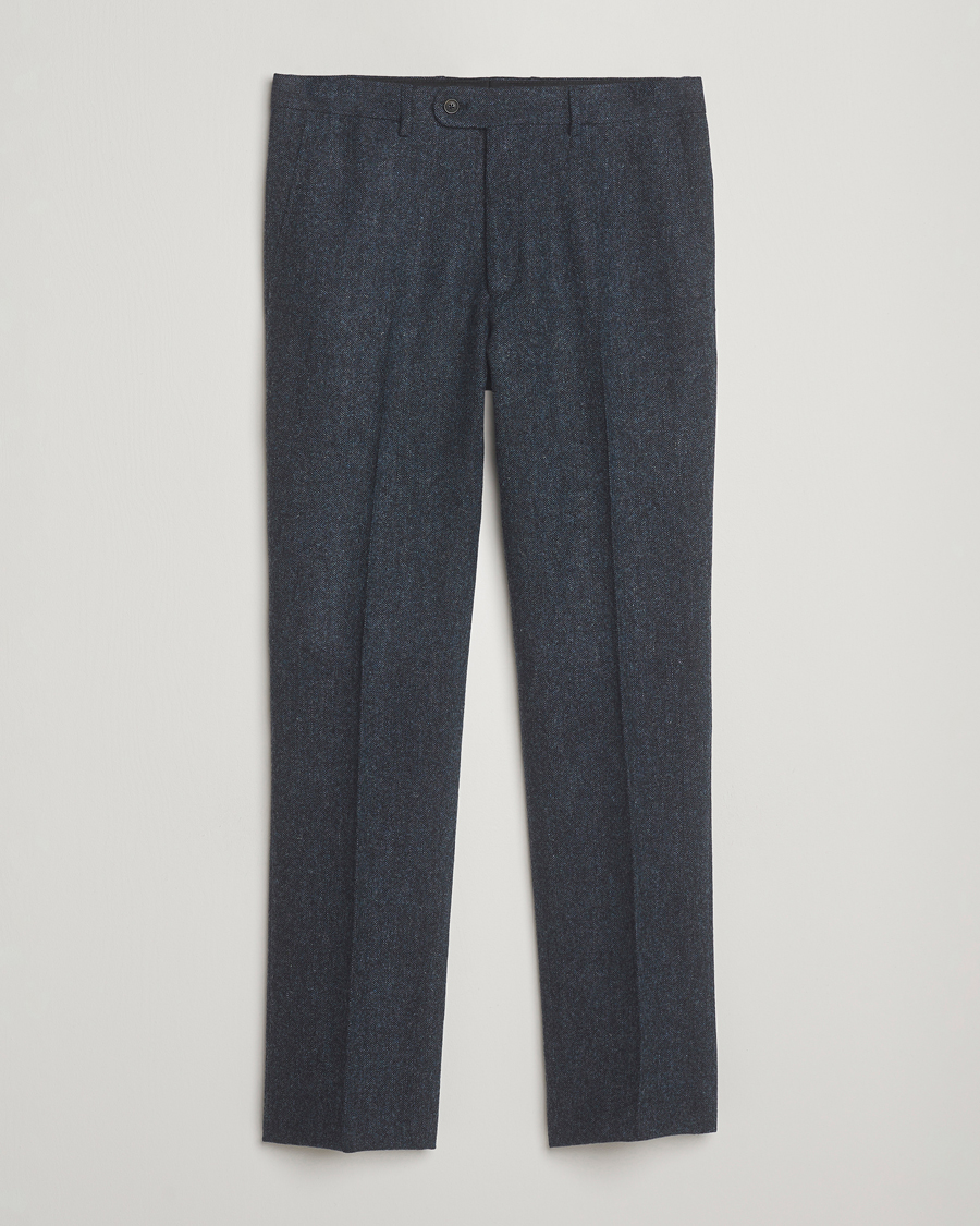 Herre | Dressjakker | Walker Slater | Edward Shetland Wool Donegal Trousers Navy