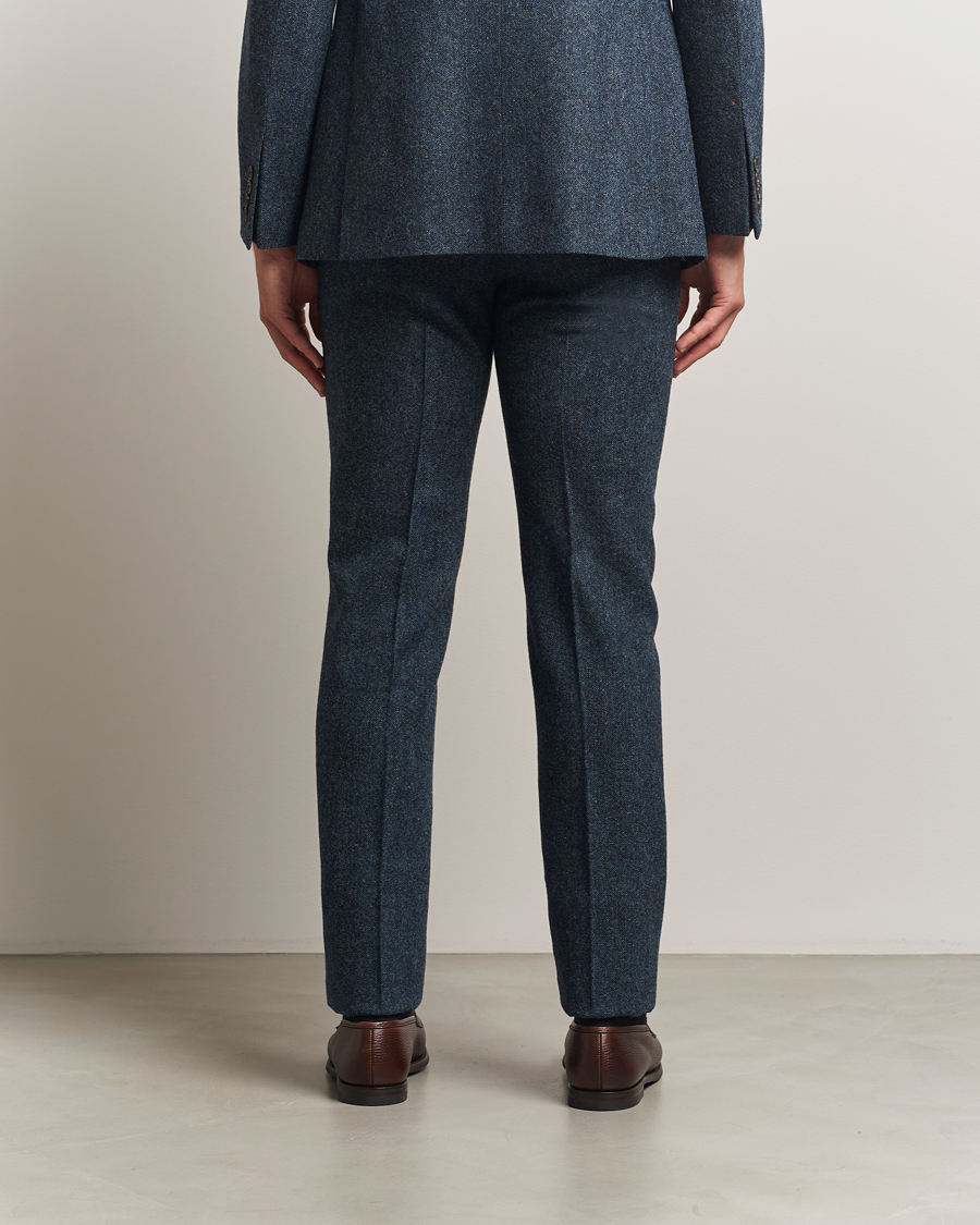 Herre | Dressjakker | Walker Slater | Edward Shetland Wool Donegal Trousers Navy