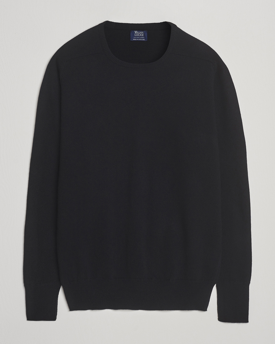 Herre | Gensere | William Lockie | Melrose Cashmere Crew Neck Black