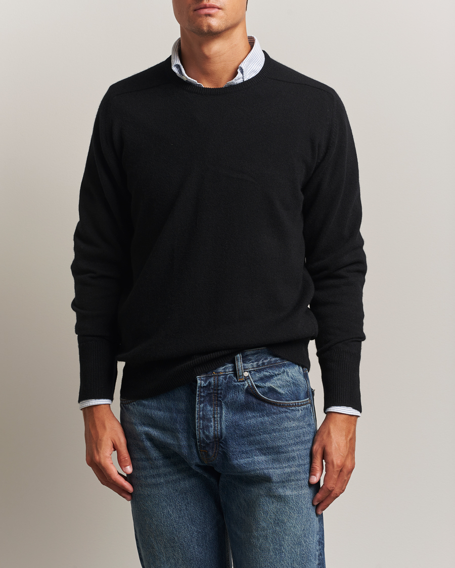 Herre | Gensere | William Lockie | Melrose Cashmere Crew Neck Black