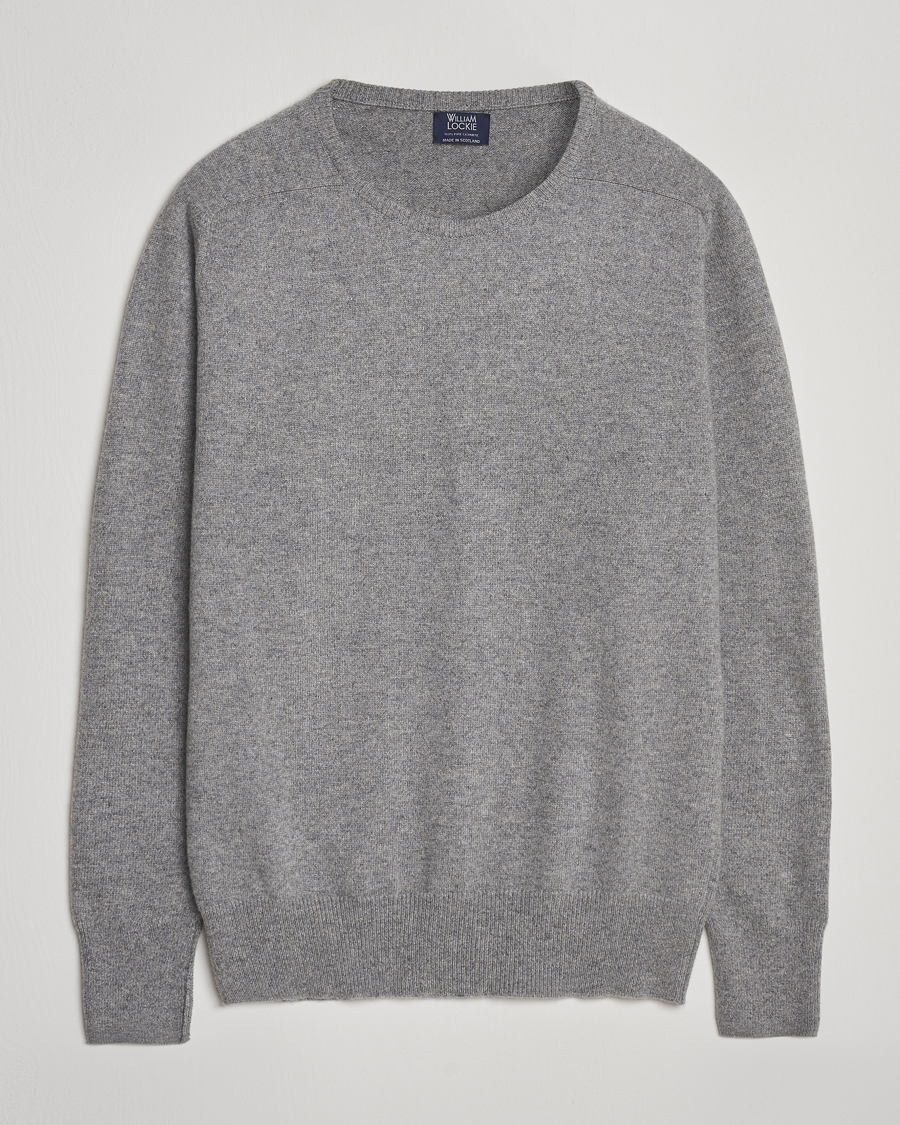 Herre | Gensere | William Lockie | Melrose Cashmere Crew Neck Grey