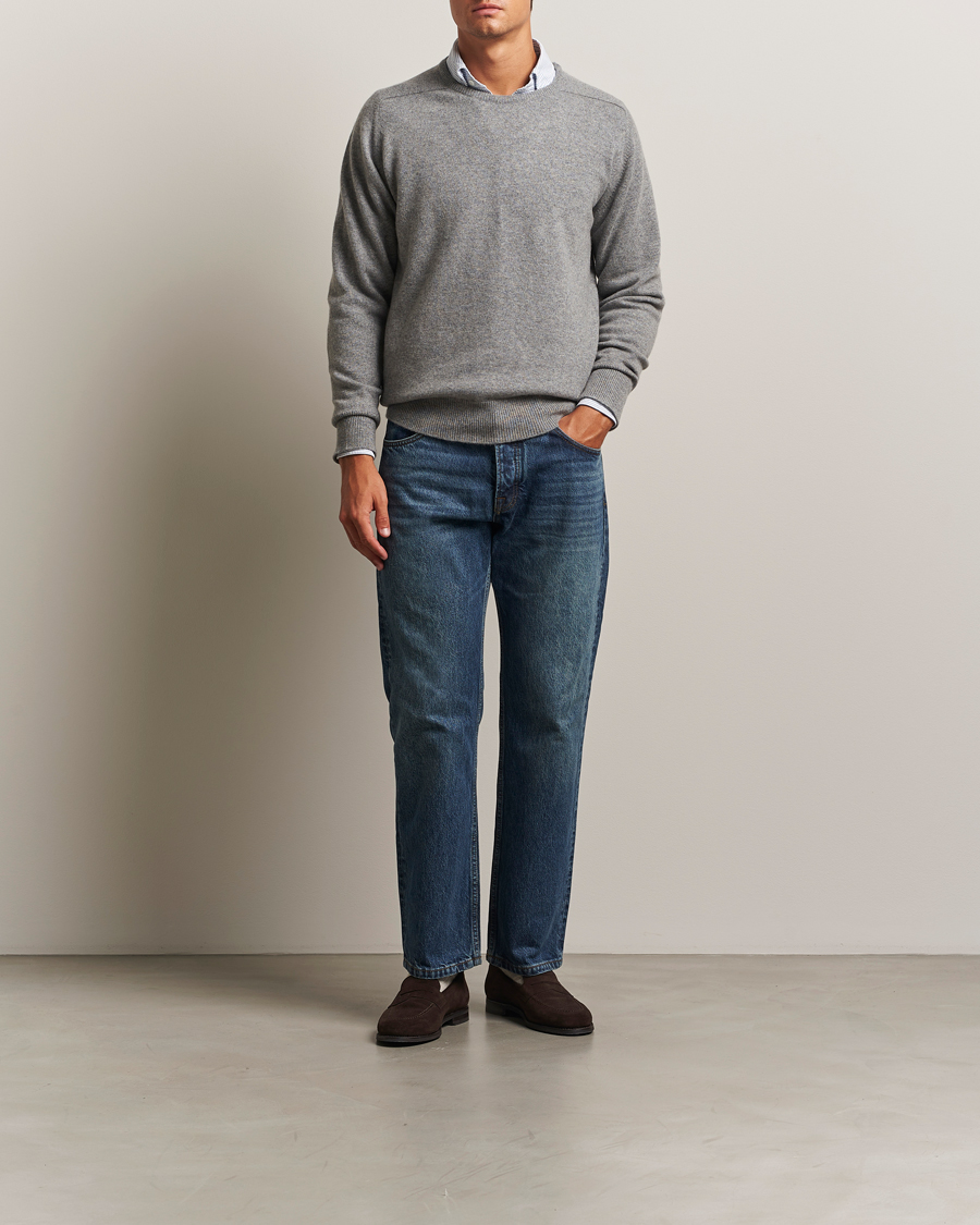 Herre | Gensere | William Lockie | Melrose Cashmere Crew Neck Grey
