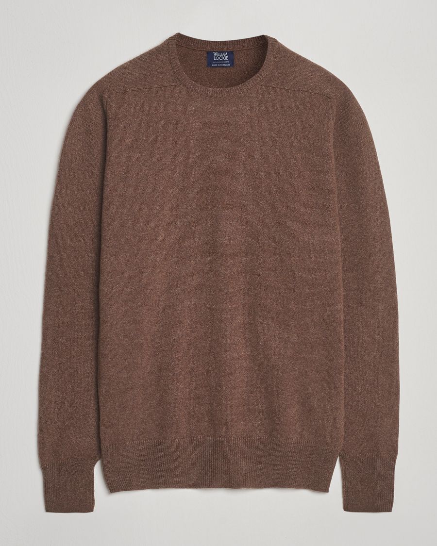Herre | Gensere | William Lockie | Melrose Cashmere Crew Neck Mocha