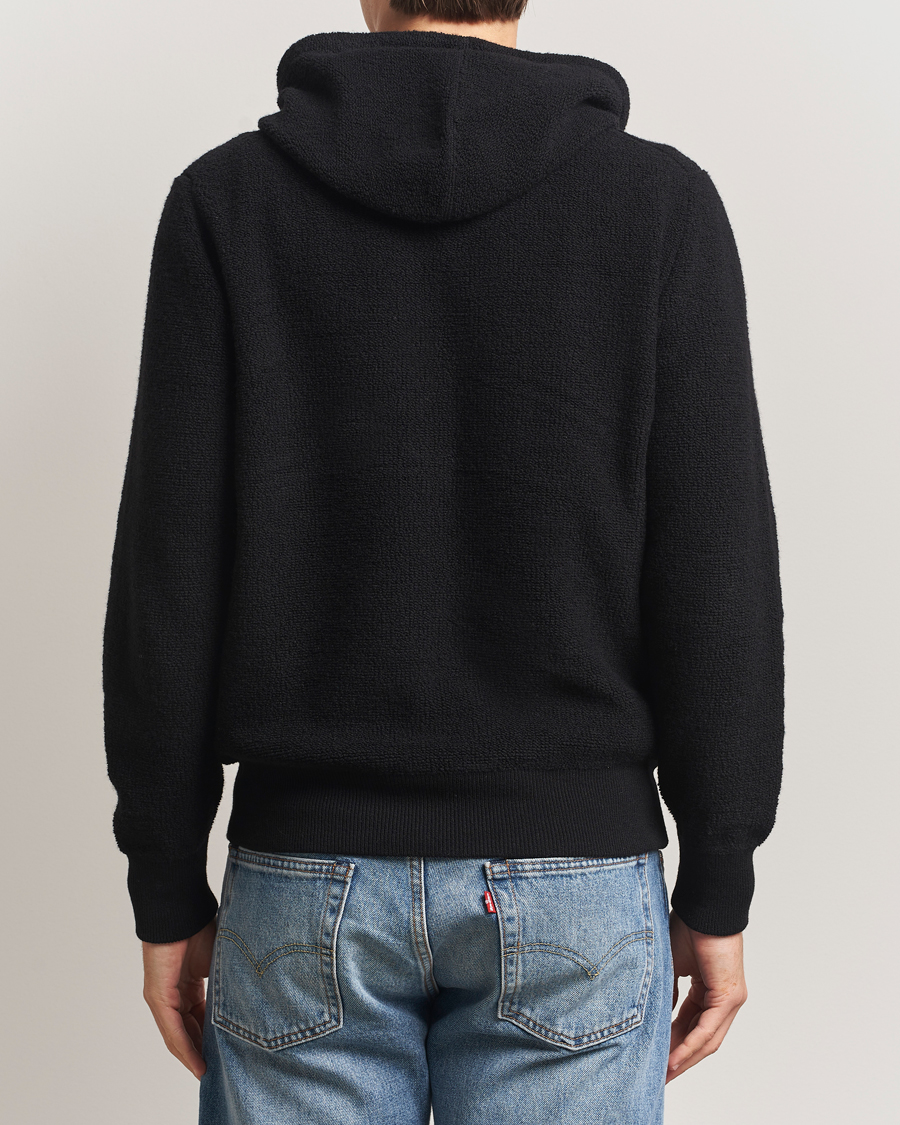 Herre | Gensere | Gran Sasso | Boiled Wool Hoodie Black