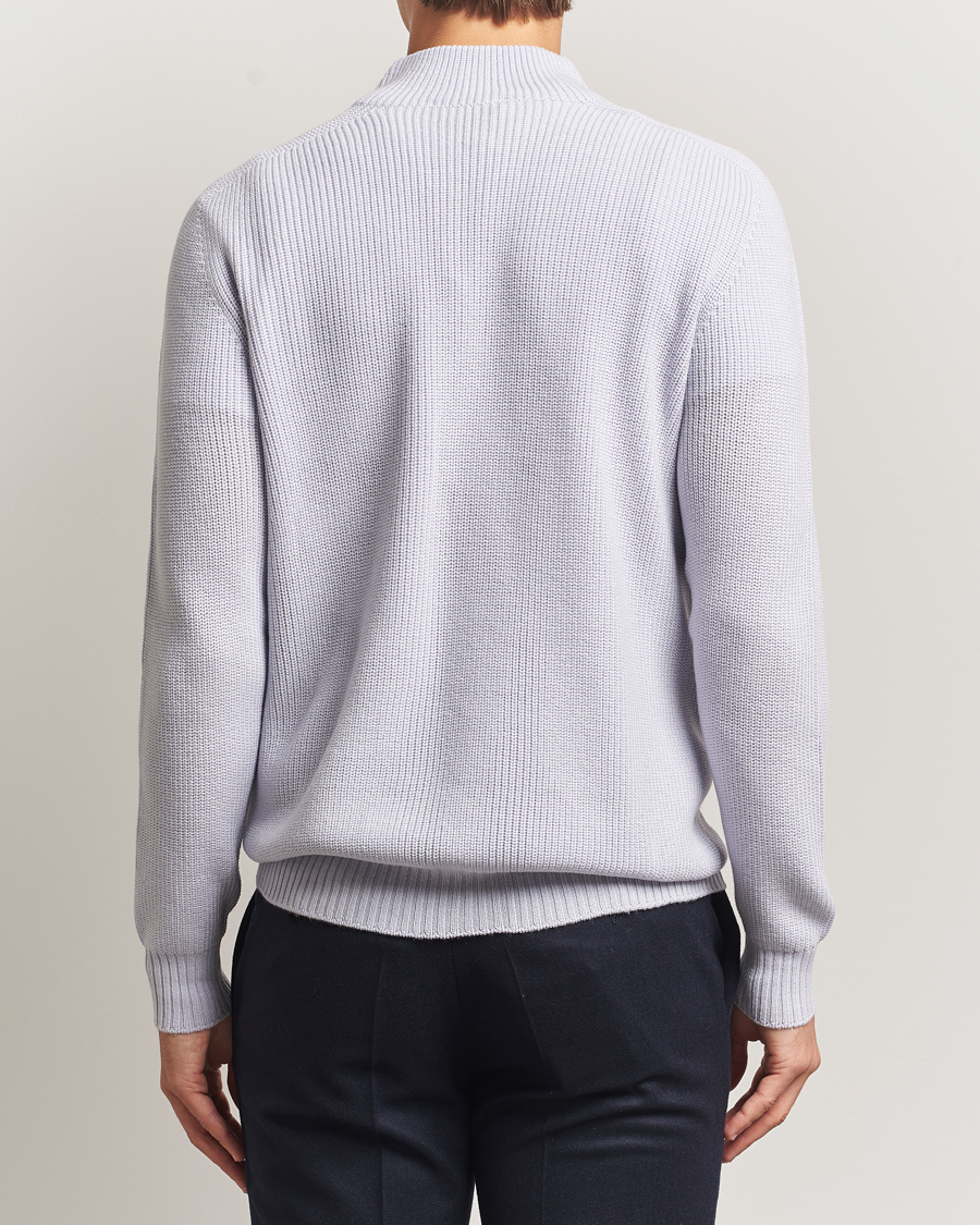 Herre | Gensere | Gran Sasso | Rainwool Half Zip Light Lavendel