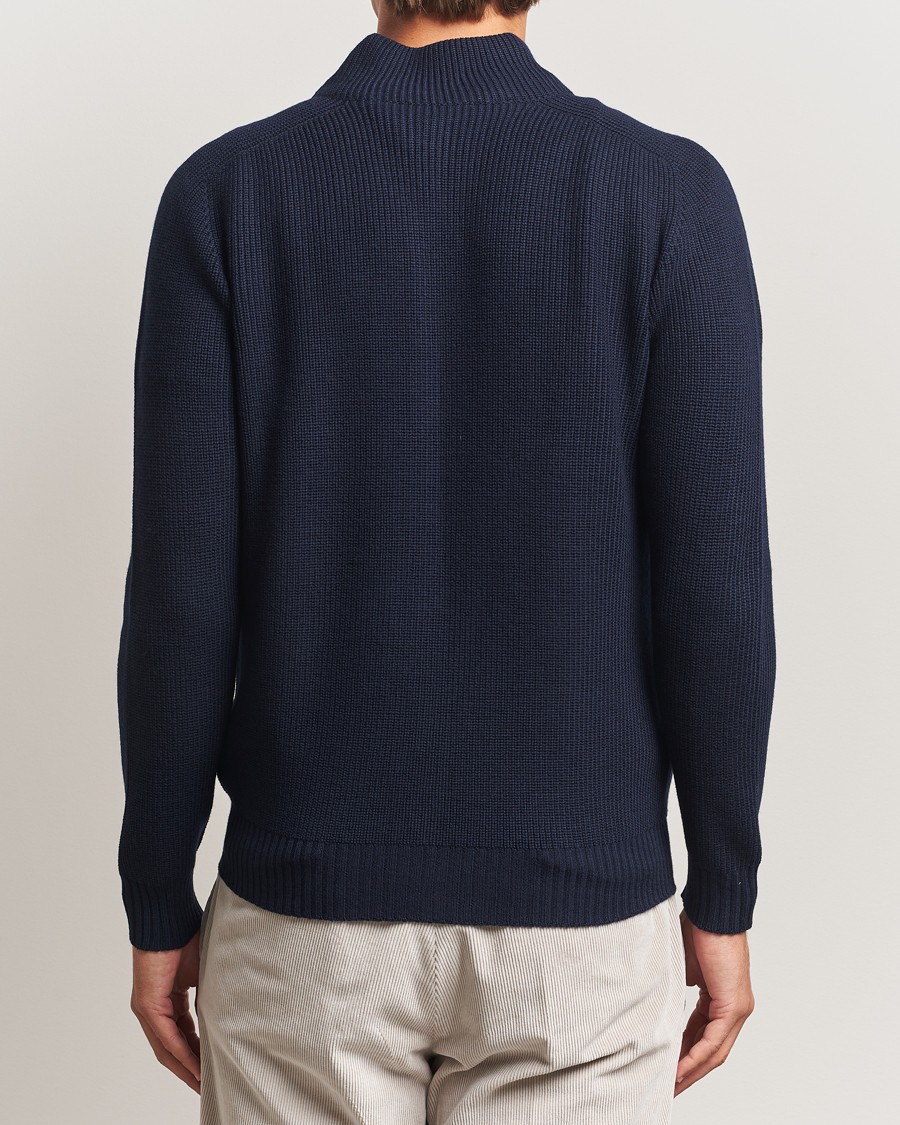 Herre | Gensere | Gran Sasso | Rainwool Full Zip Navy