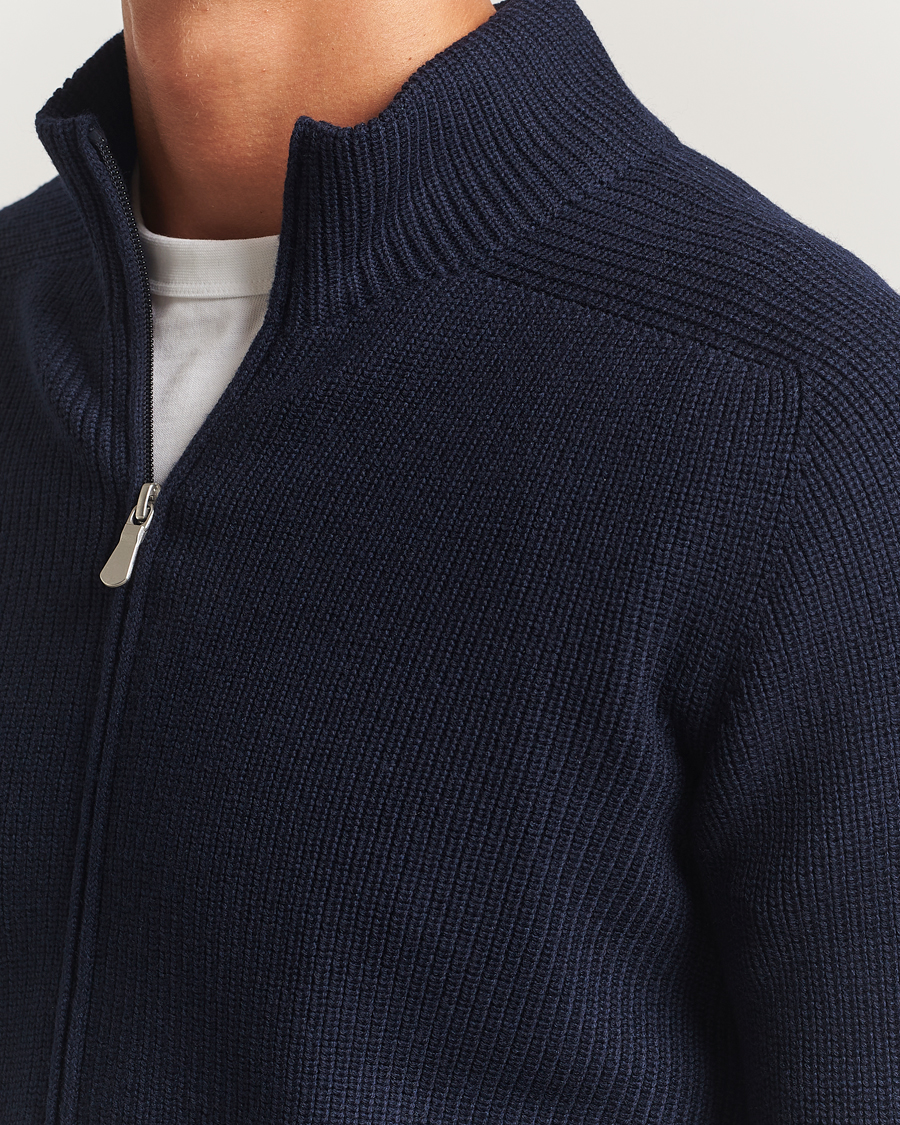 Herre | Gensere | Gran Sasso | Rainwool Full Zip Navy