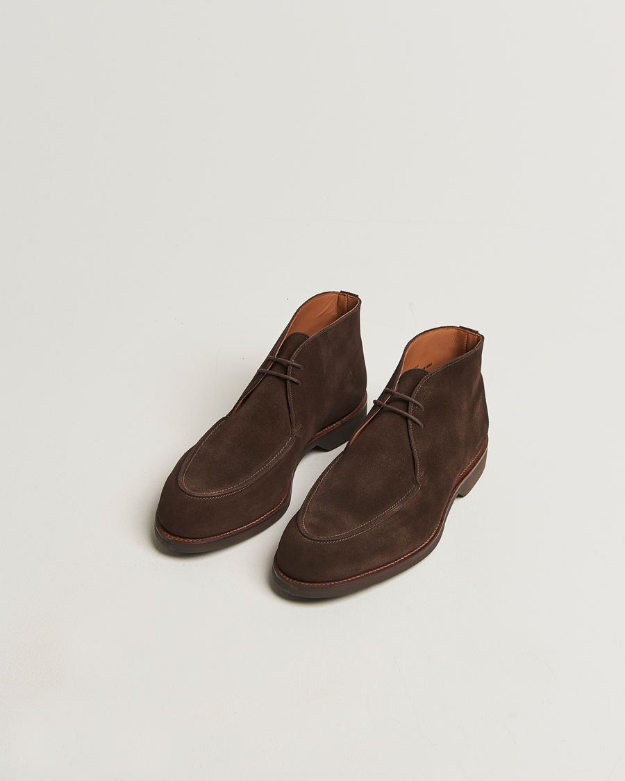 Herre | Støvler | Crockett & Jones | Bibury Chukka Boot Dark Brown Suede