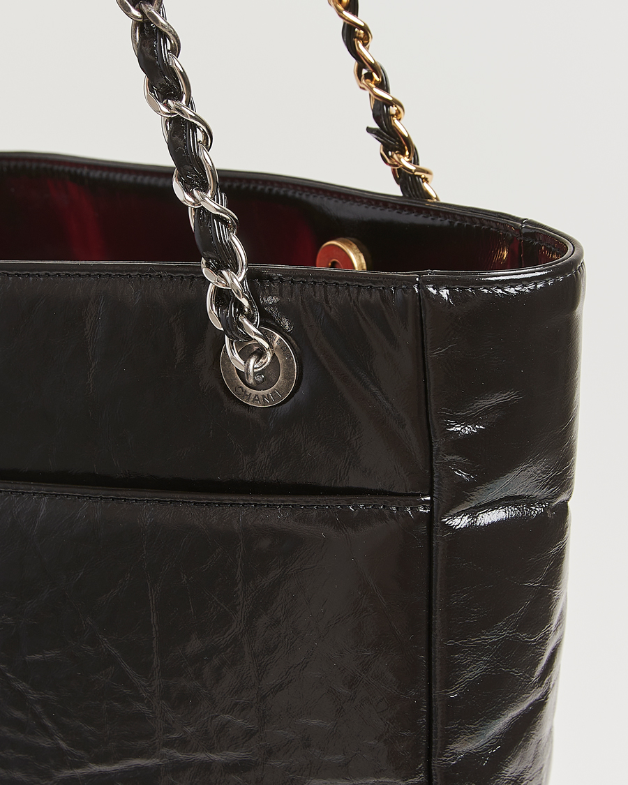 Herre | Pre-Owned & Vintage Bags | Chanel Pre-Owned | Chain Tote Bag Black