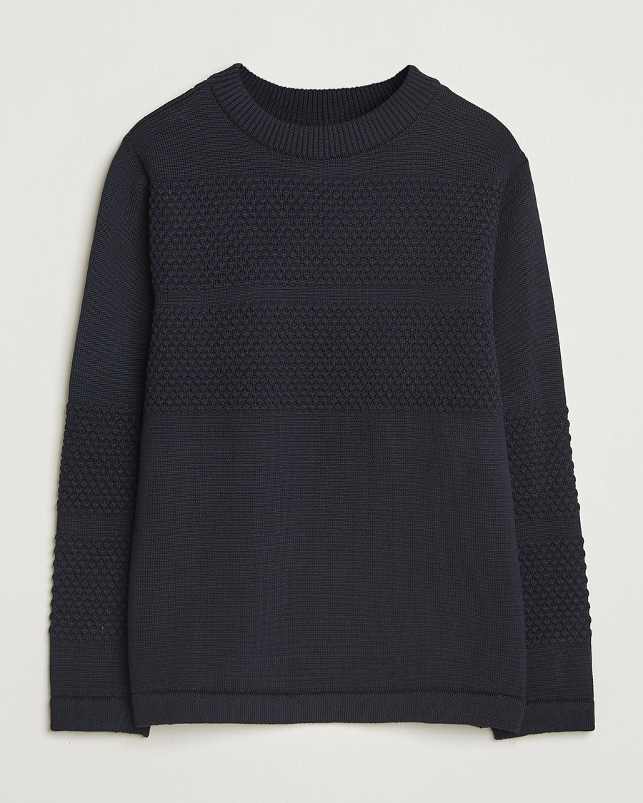 Herre | Gensere | S.N.S. Herning | Fisherman Wool Crew Neck Navy