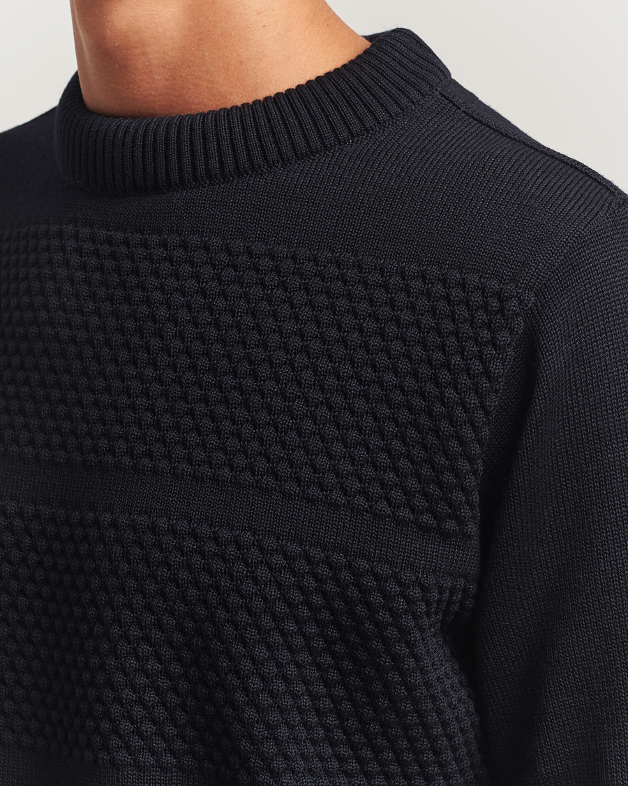 Herre | Gensere | S.N.S. Herning | Fisherman Wool Crew Neck Navy