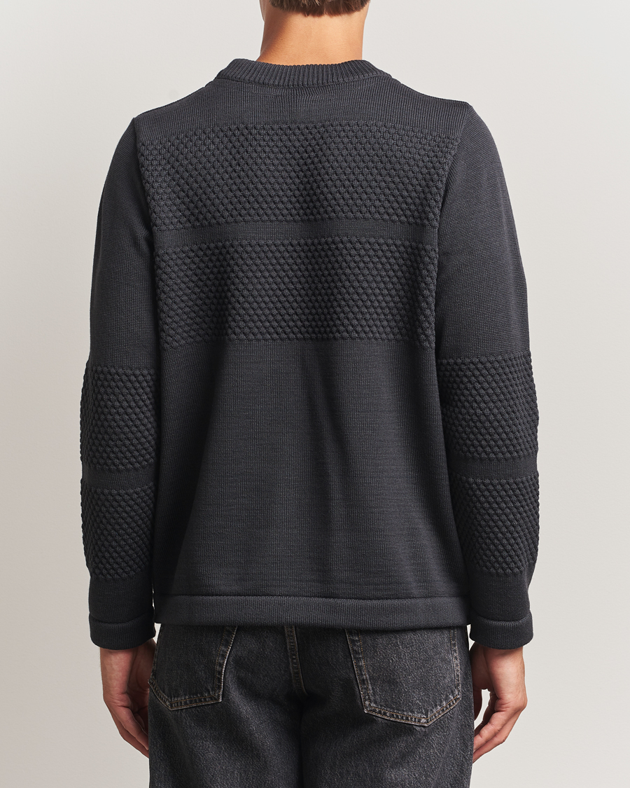Herre | Gensere | S.N.S. Herning | Fisherman Wool Crew Neck Molten Grey