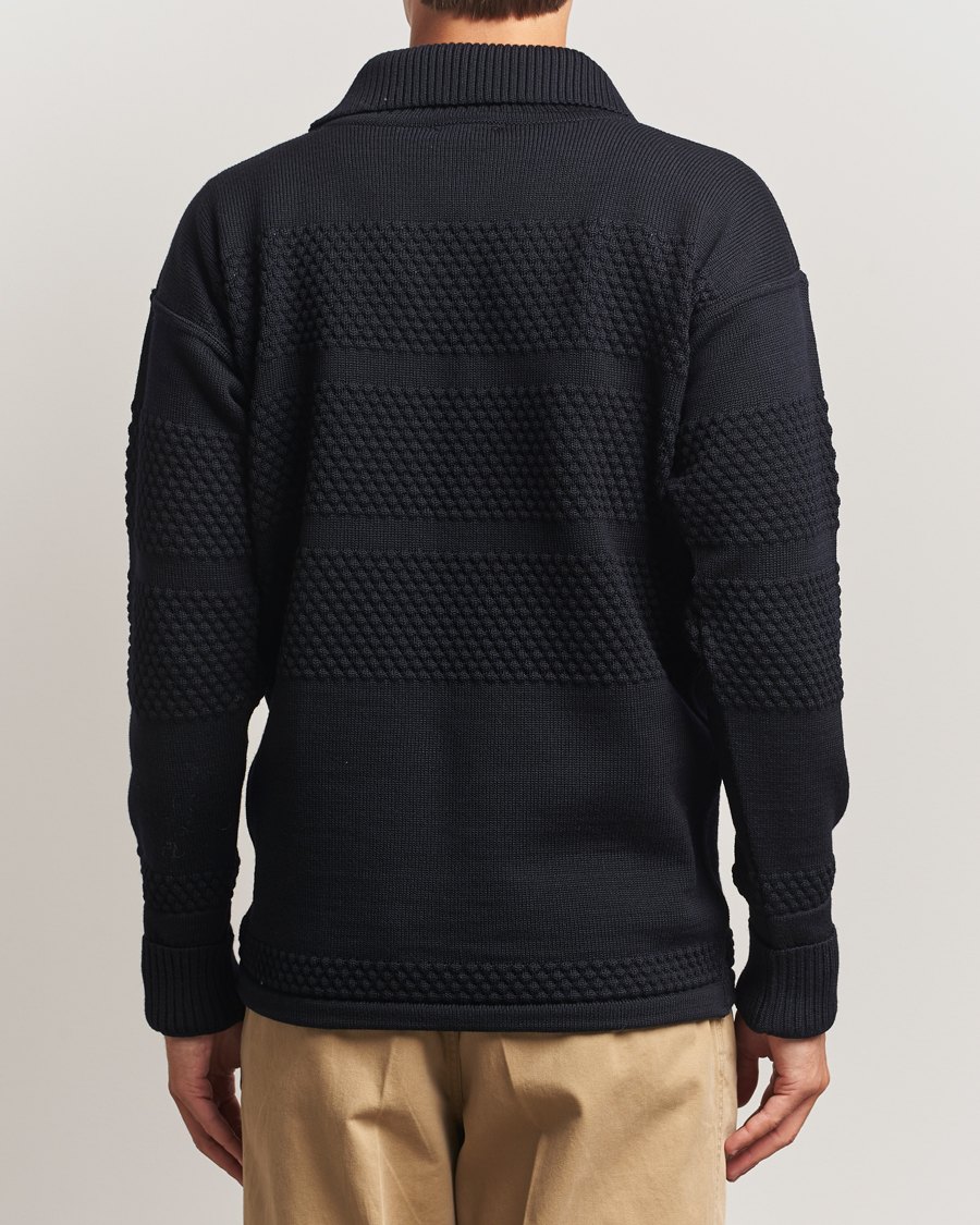 Herre | Gensere | S.N.S. Herning | Fisherman Wool Short Zip Navy