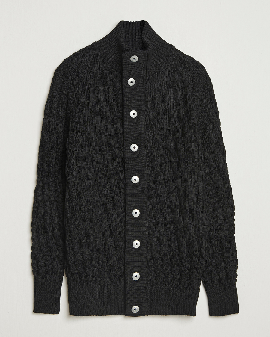 Herre | Gensere | S.N.S. Herning | Stark Wool Cable Cardigan Black