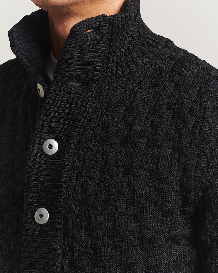 Herre | Gensere | S.N.S. Herning | Stark Wool Cable Cardigan Black