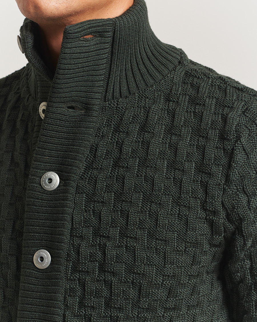 Herre | Gensere | S.N.S. Herning | Stark Wool Cable Cardigan Dark Forest Green