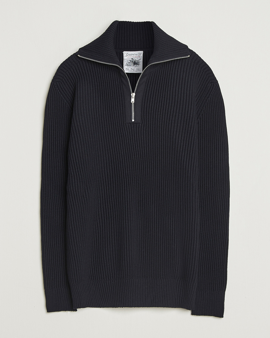 Herre | Gensere | S.N.S. Herning | Fender Short Zip Navy Blue