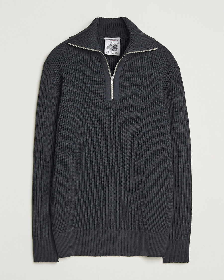 Herre | Gensere | S.N.S. Herning | Fender Wool Half-Zip Molten Grey