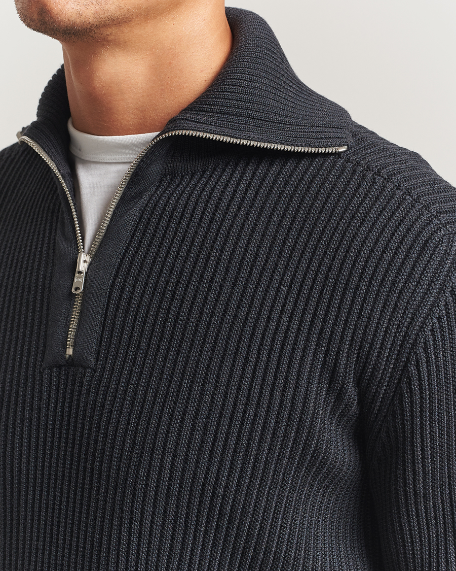 Herre | Gensere | S.N.S. Herning | Fender Wool Half-Zip Molten Grey