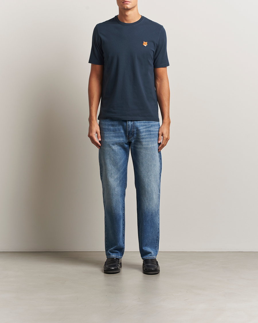 Herre | T-Shirts | Maison Kitsuné | Fox Head T-Shirt Classic Navy
