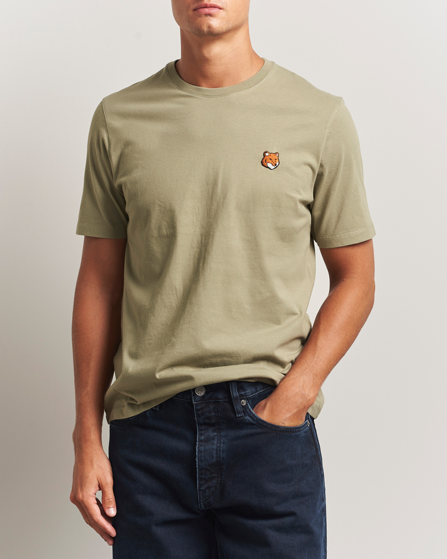 Herre | T-Shirts | Maison Kitsuné | Fox Head T-Shirt Laurel Green