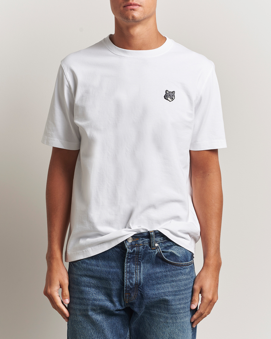 Herre | T-Shirts | Maison Kitsuné | Grey Fox Head T-Shirt White