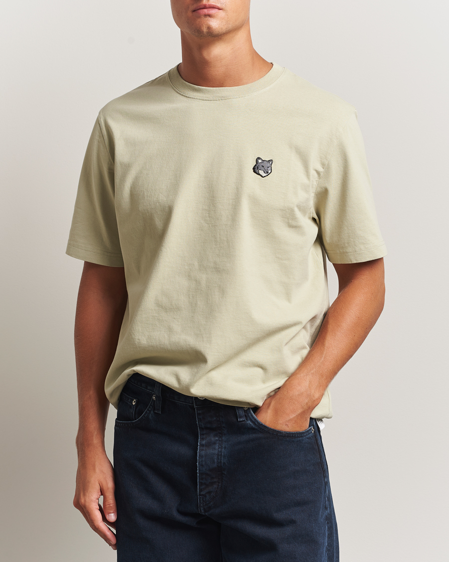 Herre | T-Shirts | Maison Kitsuné | Grey Fox Head T-Shirt Stone Beige