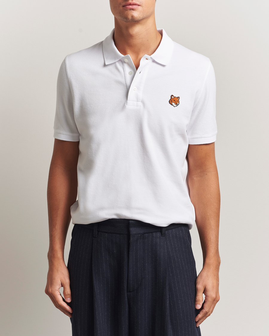 Herre | Pikéer | Maison Kitsuné | Fox Head Polo White