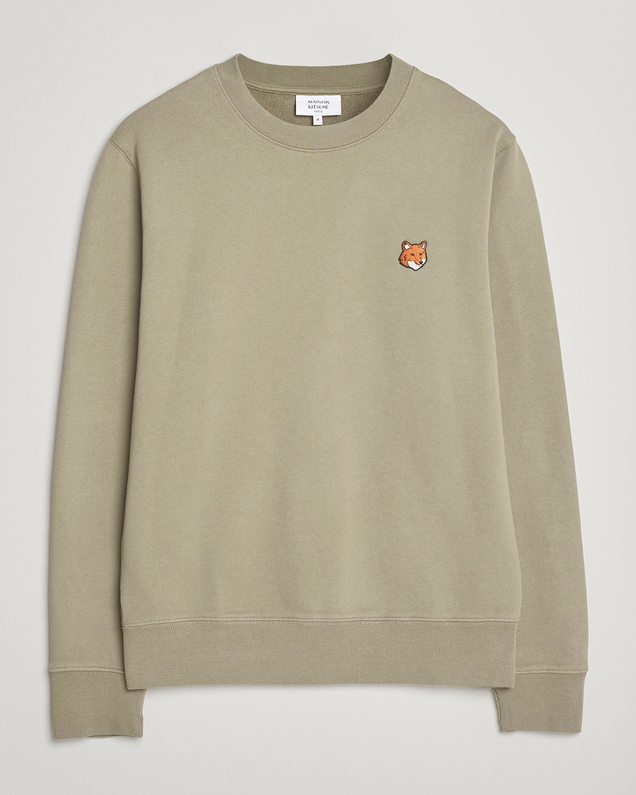Herre | Gensere | Maison Kitsuné | Fox Head Sweatshirt Laurel Green