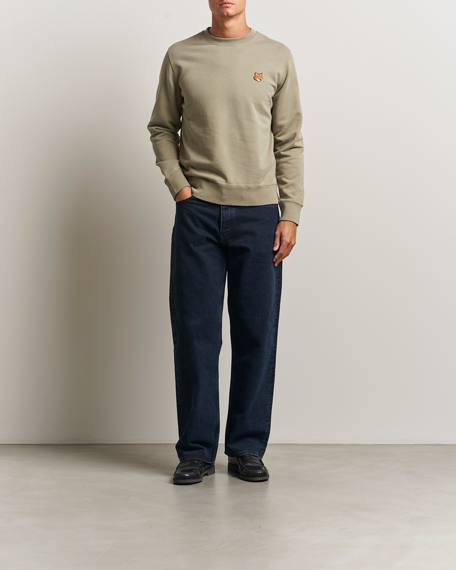 Herre | Gensere | Maison Kitsuné | Fox Head Sweatshirt Laurel Green