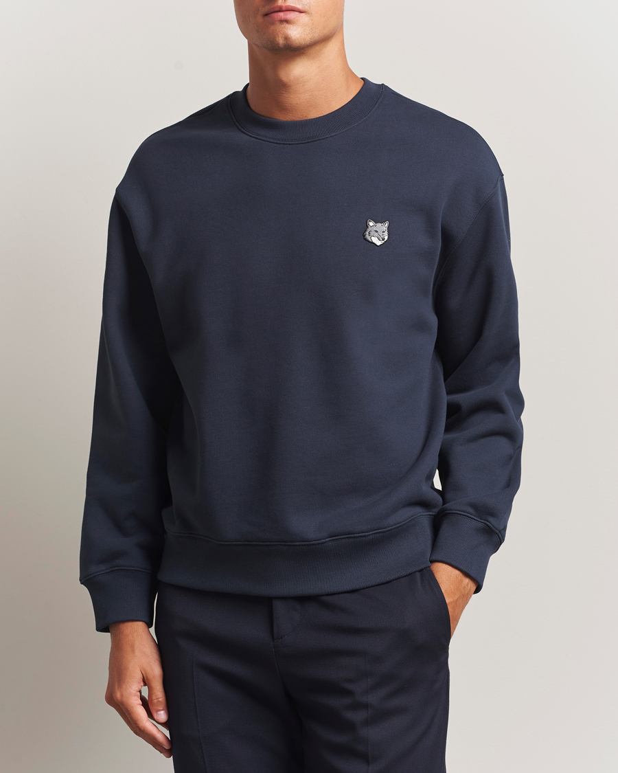 Herre | Gensere | Maison Kitsuné | Grey Fox Head Sweatshirt Classic Navy