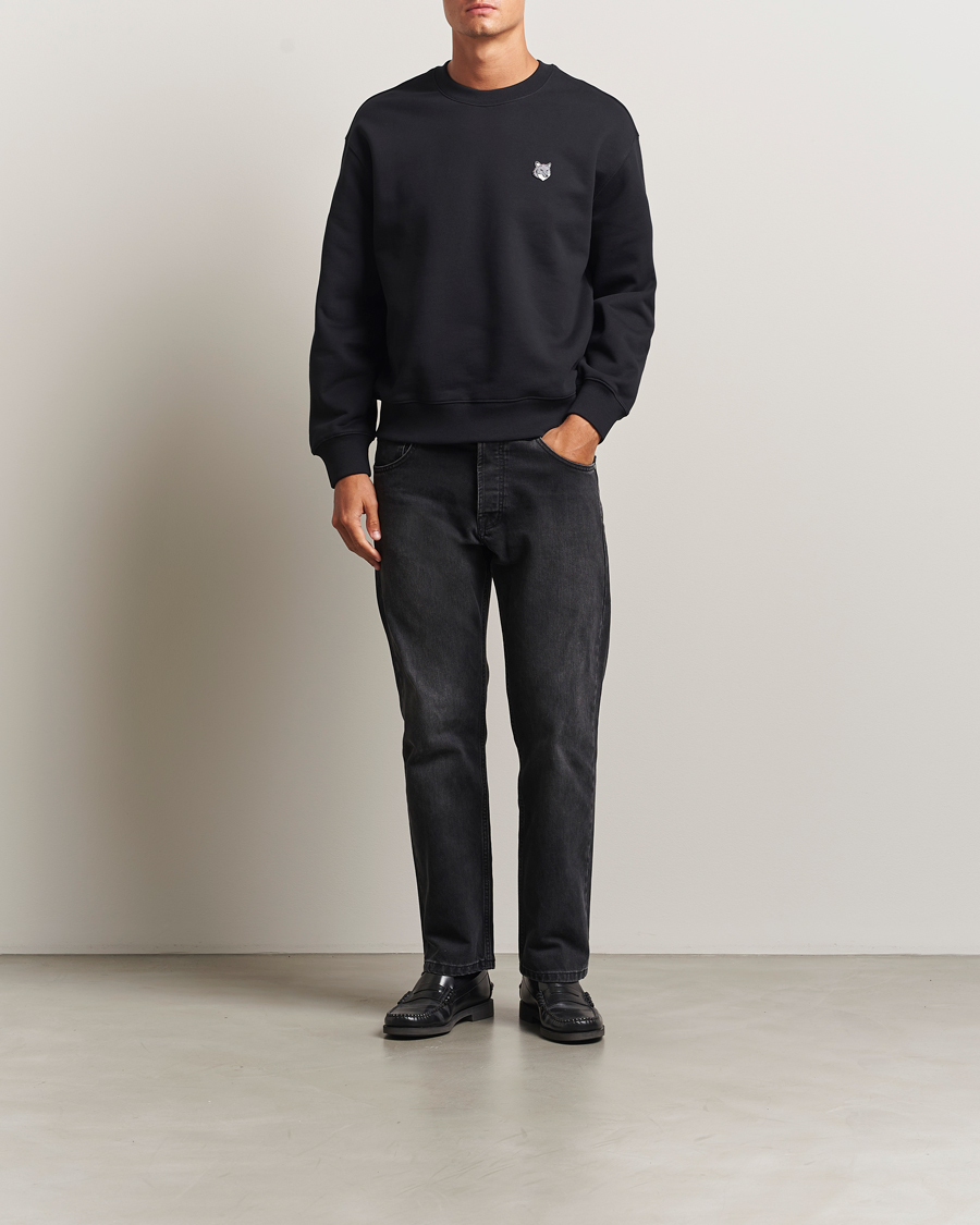 Herre | Gensere | Maison Kitsuné | Grey Fox Head Sweatshirt Black