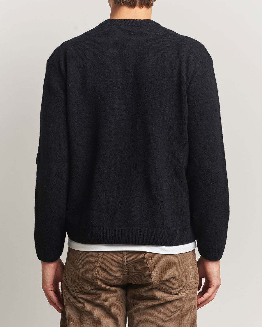 Herre | Gensere | Maison Kitsuné | Grey Fox Head Lambswool Sweater Black