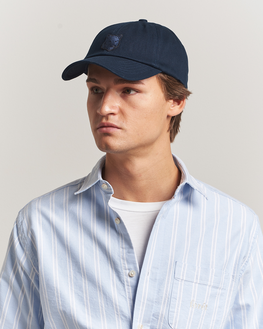 Herre | Hatter og capser | Maison Kitsuné | Tonal Fox Head Cap Classic Navy