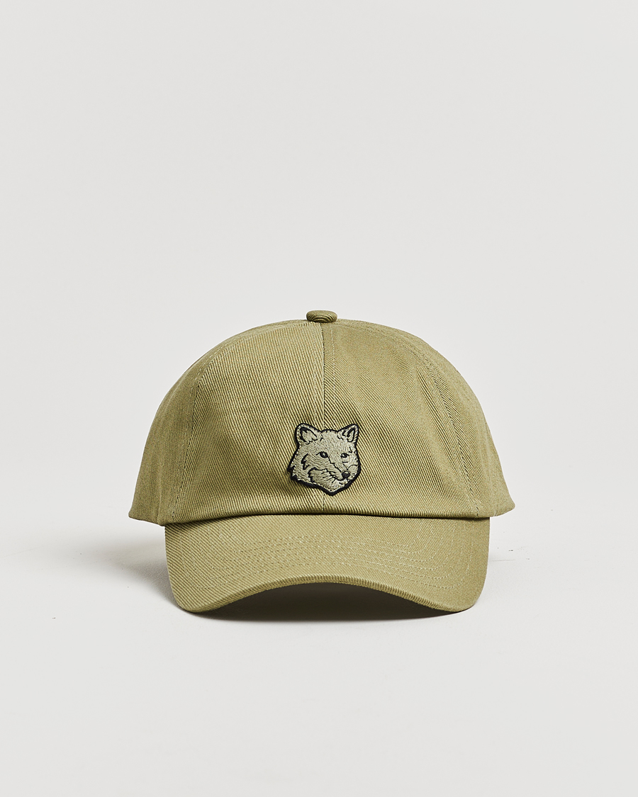 Herre | Hatter og capser | Maison Kitsuné | Tonal Fox Head Cap Laurel Green