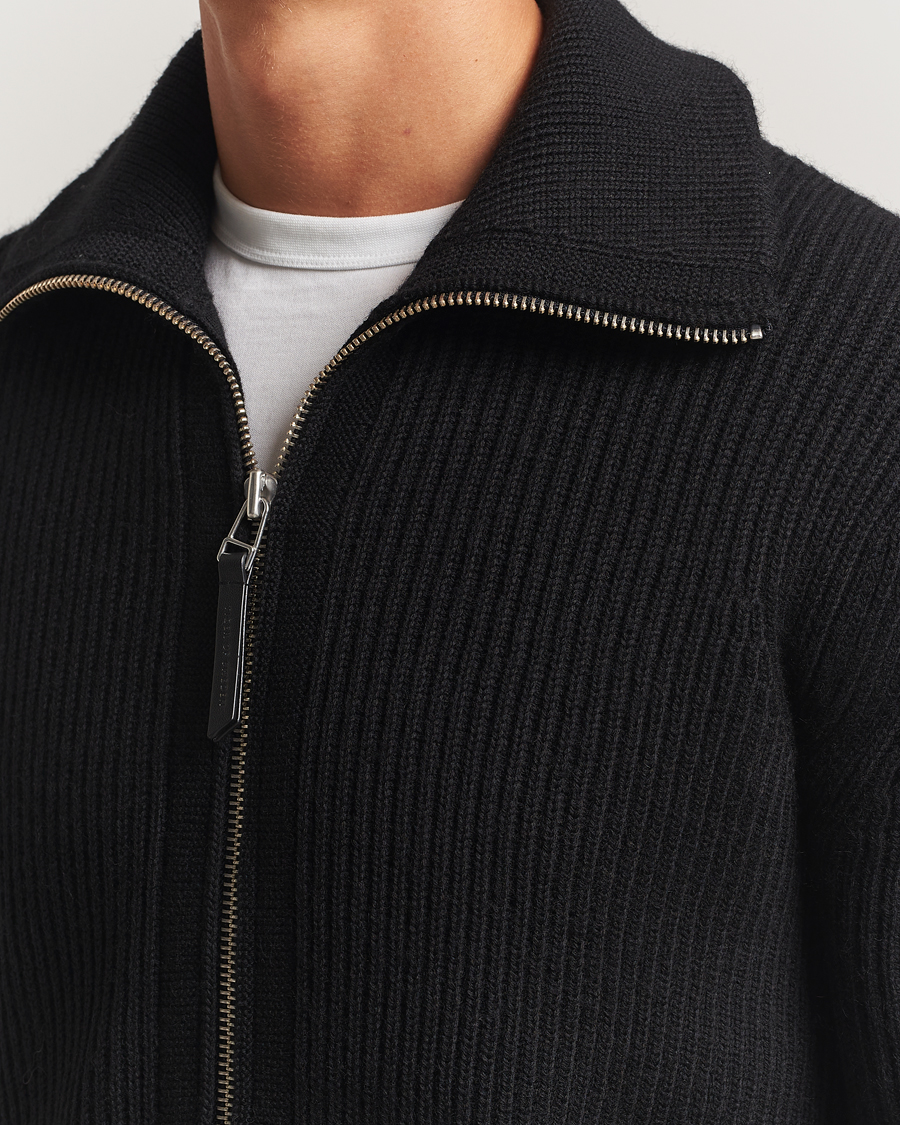 Herre | Gensere | Tiger of Sweden | Niall Heavy Wool Full Zip Black