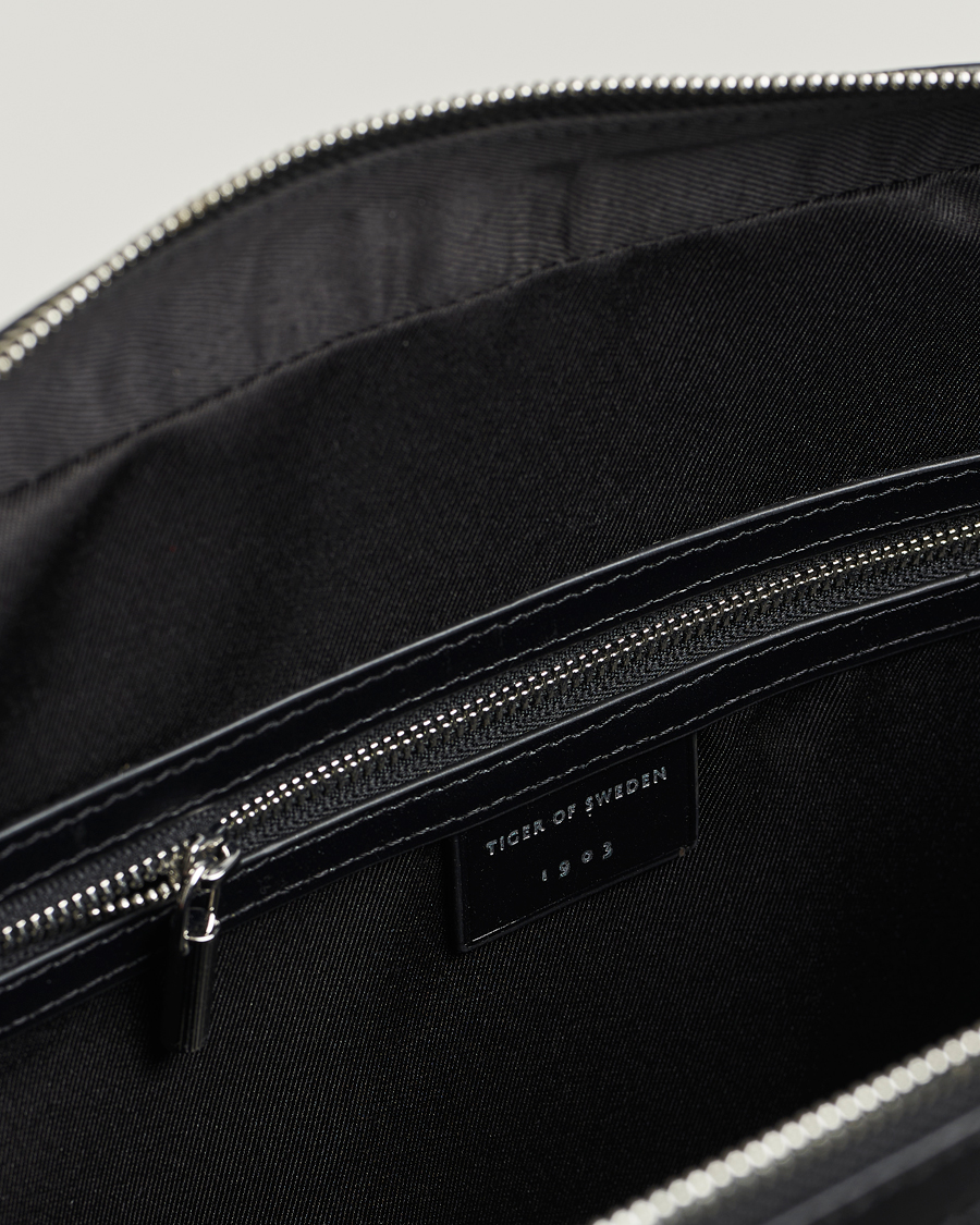 Herre | Vesker | Tiger of Sweden | Valise Smooth Leather Briefcase Black