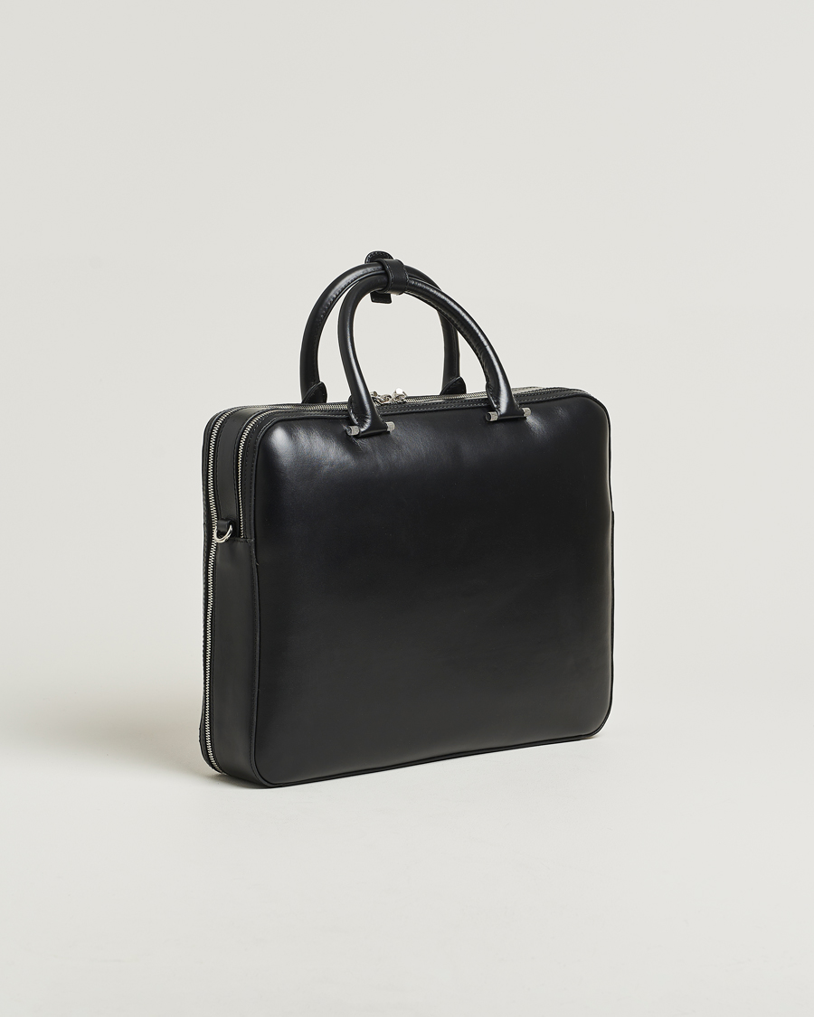 Herre | Vesker | Tiger of Sweden | Valise Smooth Leather Double Zip Briefcase Black