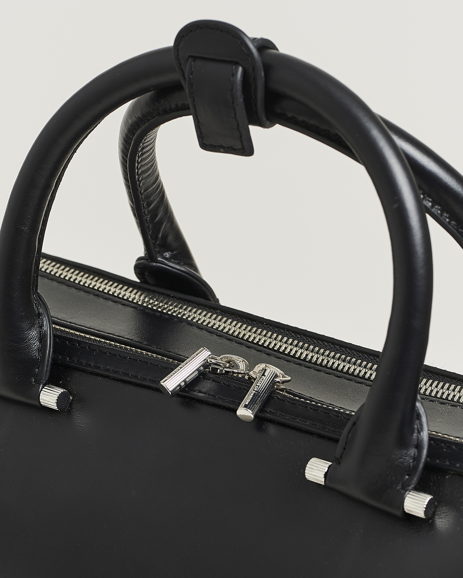 Herre | Vesker | Tiger of Sweden | Valise Smooth Leather Double Zip Briefcase Black