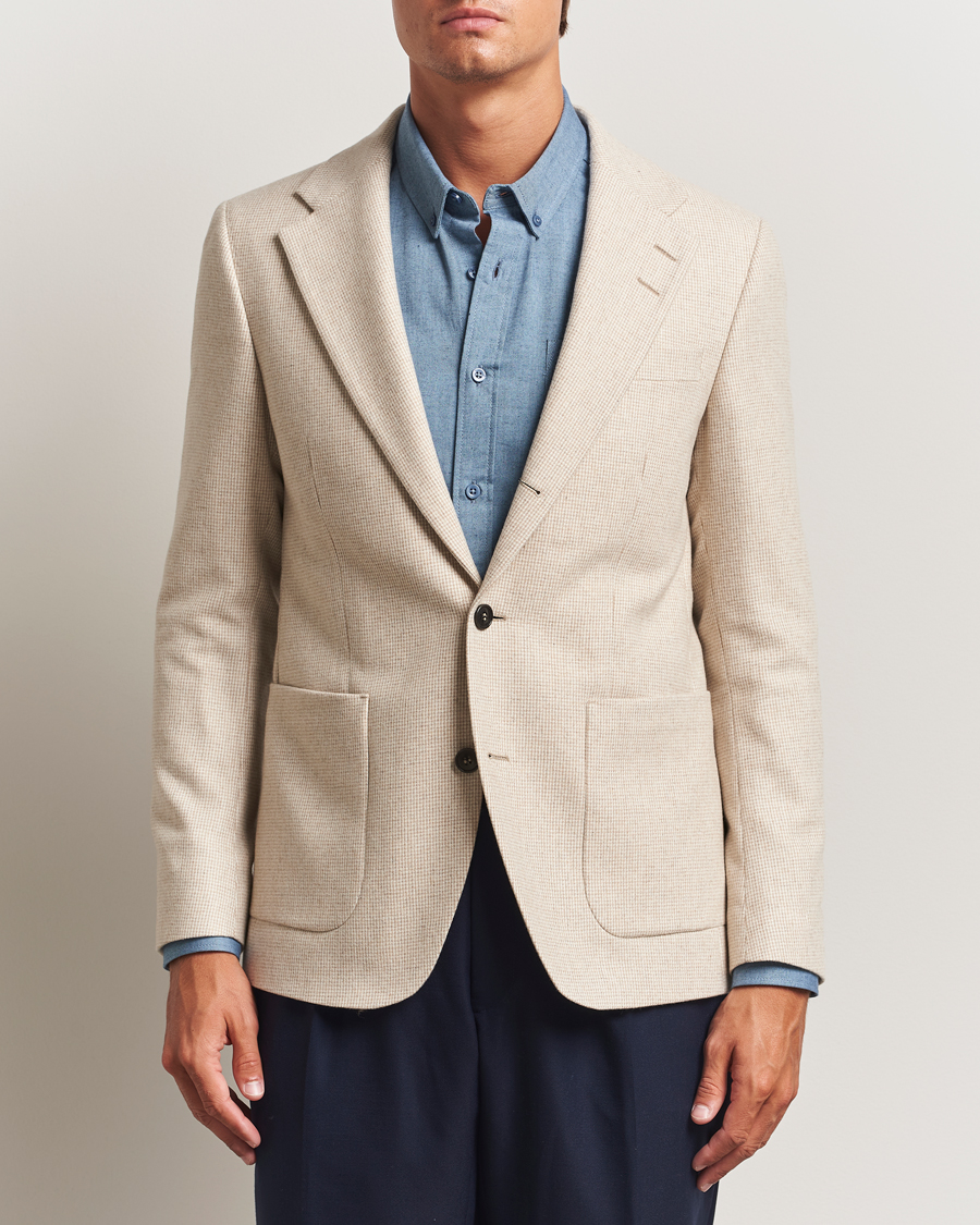 Herre | Dressjakker | Tiger of Sweden | Easer Wool Pepita Blazer Stone